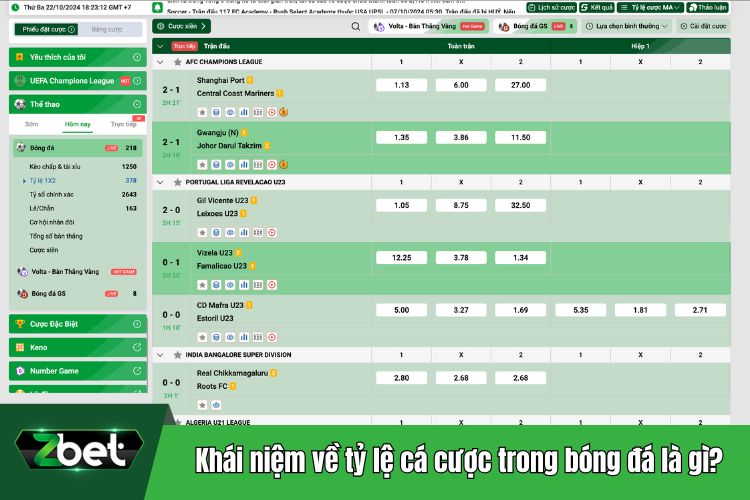 Khái niệm về tỷ lệ cá cược bóng đá là gì?